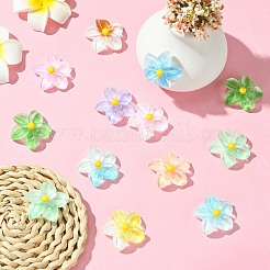 18Pcs 9 Colors Gradient Color & Luminous Opaque Resin Cabochons&nbsp;RESI-CJ0004-24