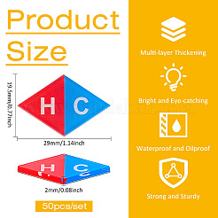 50Pcs Self-adhesive Acrylic Hot Cold Water Sign for Bathroom&nbsp;AJEW-BC0010-07