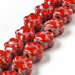 Handmade Printed Porcelain Beads&nbsp;X1-PORC-F005-02D