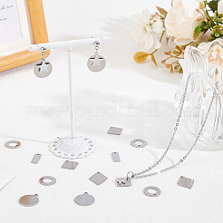 120Pcs 5 Styles 201 Stainless Steel Pendants&nbsp;STAS-BBC0010-50