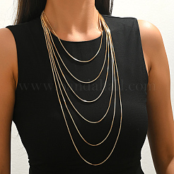 Elegant Iron Multi Layered Chain Tassel Long Necklaces for Women&nbsp;QM5620