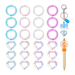 24Pcs 8 Styles Plating Acrylic Beads&nbsp;FIND-PH0022-04