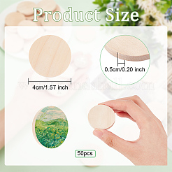 Undyed Wood Cabochons&nbsp;WOOD-WH0026-06A