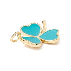 Brass Enamel Pendants&nbsp;KK-P217-03G-04