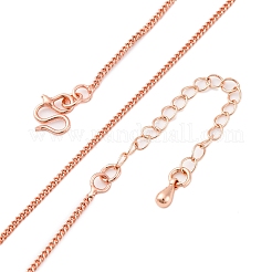 1.2MM Brass Twisted Chain Necklaces&nbsp;NJEW-D302-64RG