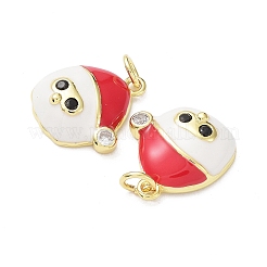 Brass with Cubic Zirconia Enamel Pendants&nbsp;KK-G469-06G