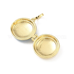 Brass Enamel Photo Locket Pendants&nbsp;KK-A303-19B-G