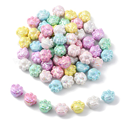 70Pcs 7 Colors Opaque Acrylic Cat Paw Beads&nbsp;MACR-CJ0001-48