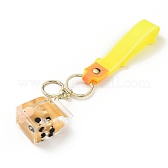 Pearl Milk Tea Acrylic Pendant Keychain&nbsp;KEYC-G050-02LG