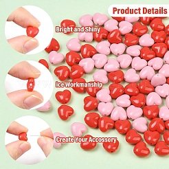100Pcs 2 Colors Opaque Acrylic Beads&nbsp;OACR-YW0004-28