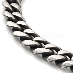 Non-Tarnish 201 Stainless Steel Curb Chain Bracelets&nbsp;BJEW-D030-03P