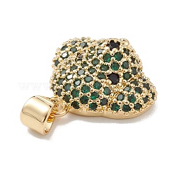 Brass Micro Pave Cubic Zirconia Pendants&nbsp;KK-M240-01