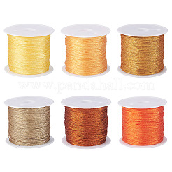 6 Rolls 6 Colors 6-Ply Polyester Metallic Thread&nbsp;OCOR-TA0003-13