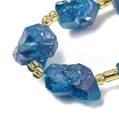 Electroplated Raw Rough Natural Amethyst Beads Strands&nbsp;G-Z131-J02-02