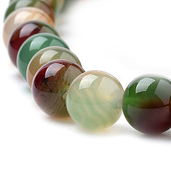Natural Peacock Green Agate Beads Strands&nbsp;G-S259-16-10mm