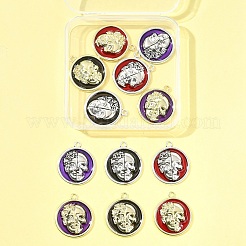 12Pcs 6 Colors Alloy Enamel Pendants&nbsp;FIND-FS0003-81