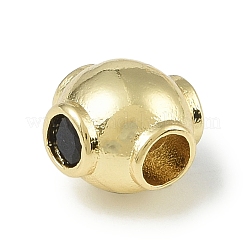 Rack Plating Brass Micro Pave Cubic Zirconia Beads&nbsp;KK-A220-24G-G