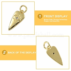 1Pc Rack Plating Brass Micro Pave Cubic Zirconia Pendants&nbsp;ZIRC-YW0001-15