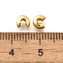 304 Stainless Steel Crimp Beads Covers&nbsp;STAS-P239-34G-04