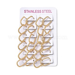 301 Stainless Steel Hoop Earrrings for Women&nbsp;EJEW-U066-04G