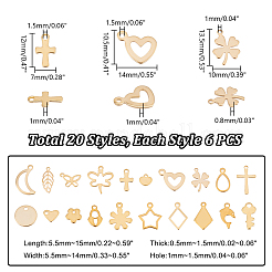 304 Stainless Steel Pendants&nbsp;STAS-UN0006-92G