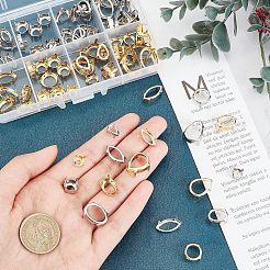 96Pcs 24 Styles  Brass Open Back Bezel Sew on Prong Settings&nbsp;KK-CA0003-16