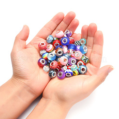 Acrylic & Resin & Polymer Clay Rhinestone European Beads&nbsp;FPDL-S015-04E