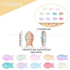 50Pcs Transparent Spray Painted Glass Beads&nbsp;GLAA-FS0002-06E
