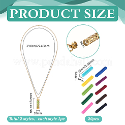 2Pcs 2 Styles Stainless Steel Perfume Bottle Necklaces&nbsp;NJEW-PH0001-50