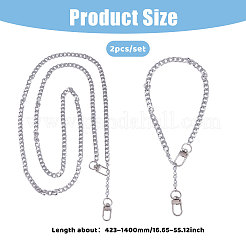 2Pcs 304 Stainless Steel Cuban Link Mobile Chains&nbsp;HJEW-PH02155