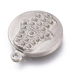 Tarnish Resistant 304 Stainless Steel Pendants Rhinestone Settings&nbsp;STAS-H113-05P