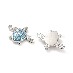 Brass Enamel Turtle Connector Charms&nbsp;KK-H534-03P