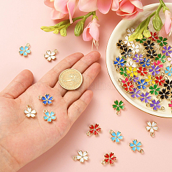 50Pcs 10 Colors Alloy Enamel Pendants&nbsp;ENAM-CJ0003-68