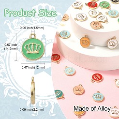 45Pcs 9 Colors Alloy Enamel Charms&nbsp;ENAM-CJ0004-56