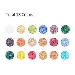FGB 450G 18 Colors 12/0 Grade A Round Glass Seed Beads&nbsp;SEED-JP0012-04-2mm