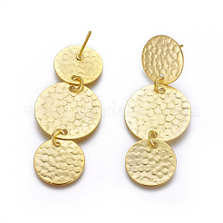 Brass Ear Studs&nbsp;KK-G365-08MG