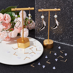40Pcs Brass Stud Earring Findings&nbsp;KK-BBC0005-21G