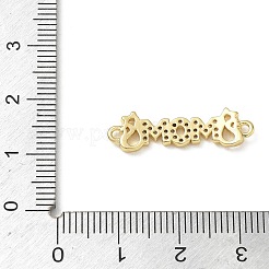 Mother's Day Brass Micro Pave Cubic Zirconia Connector Charms&nbsp;CU-CBAC7ED-01C-G