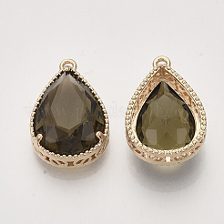 Faceted Glass Pendants&nbsp;GLAA-T010-016