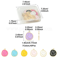 7 Colors Alloy Enamel Pendants&nbsp;ENAM-FS0002-05