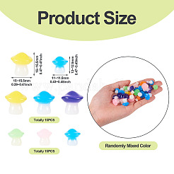 30Pcs 2 Styles Luminous Resin Mushroom Ornament&nbsp;RESI-TA0004-04B