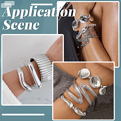 1 Set CCB Plastic Bracelets & Bangles Set for Women&nbsp;BJEW-SP0001-37