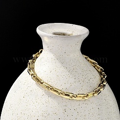 304 Stainless Steel Lock Link Chain Bracelets for Women Men&nbsp;BJEW-F488-03G