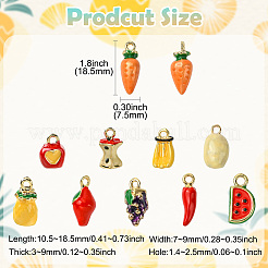 20Pcs 10 Styles Alloy Enamel Pendants&nbsp;FIND-CJ0003-68