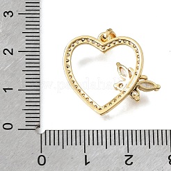Valentine's Day Brass Micro Pave Clear Cubic Zirconia Pendants&nbsp;KK-C263-29C-G