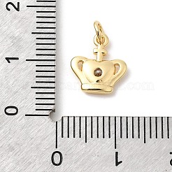 Brass Micro Pave Cubic Zirconia Charms&nbsp;KK-Z135-02G-05
