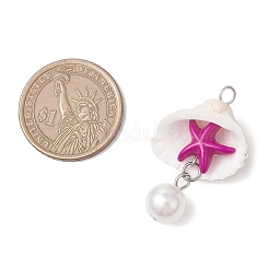 Natural Shell & Dyed Synthetic Turquoise Starfish Pendants&nbsp;PALLOY-JF04123