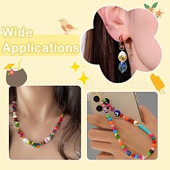 18Pcs 6 Colors Handmade Lampwork Beads Strands&nbsp;LAMP-CJ0003-08
