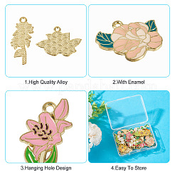 30Pcs 15 Styles Alloy Enamel Pendants&nbsp;ENAM-TA0003-41