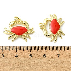 Brass Enamel Pendants&nbsp;KK-C143-54B-G